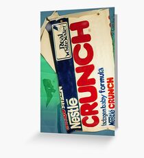 Crunch bar wrapper Greeting Card
