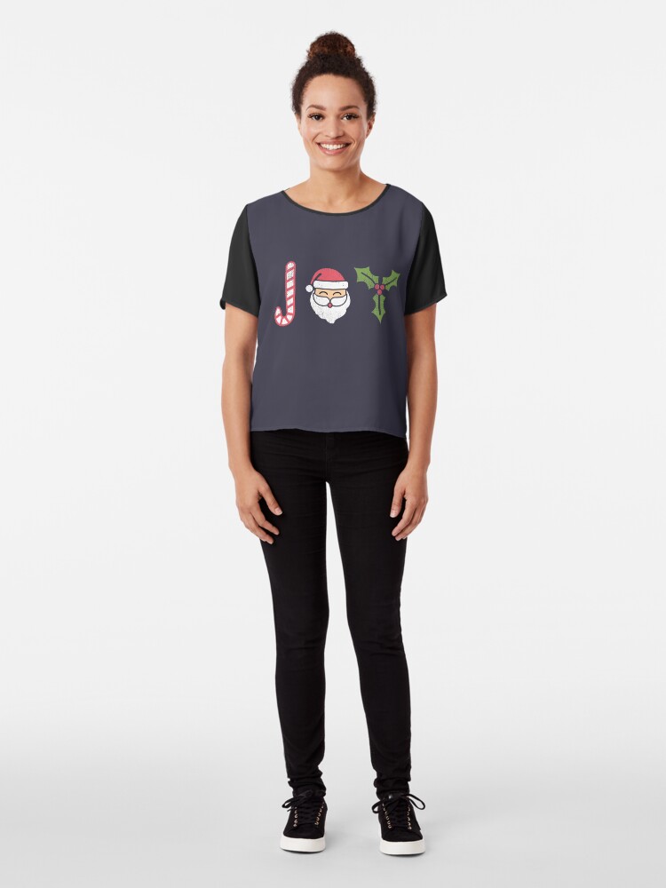 Alternate view of Christmas Joy Chiffon Top