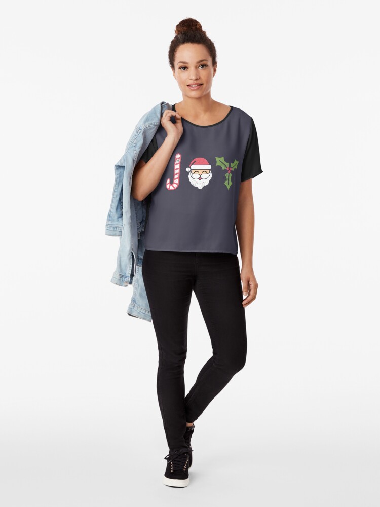 Alternate view of Christmas Joy Chiffon Top