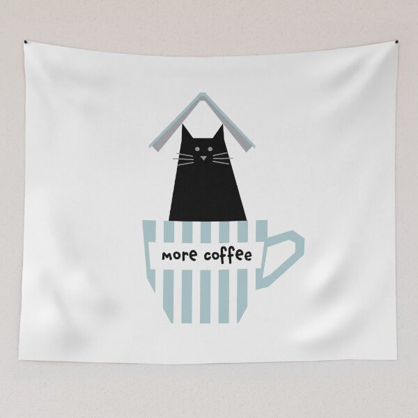 Item preview, Cat book club cafe_More coffee_R designed and sold by studiokay12.