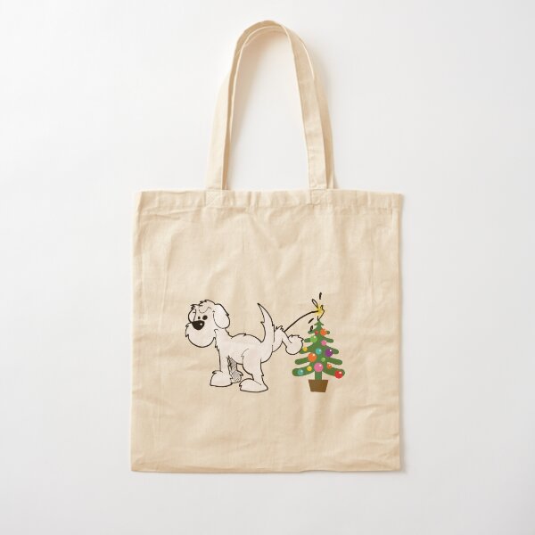Merry Christmas love DOG Cotton Tote Bag