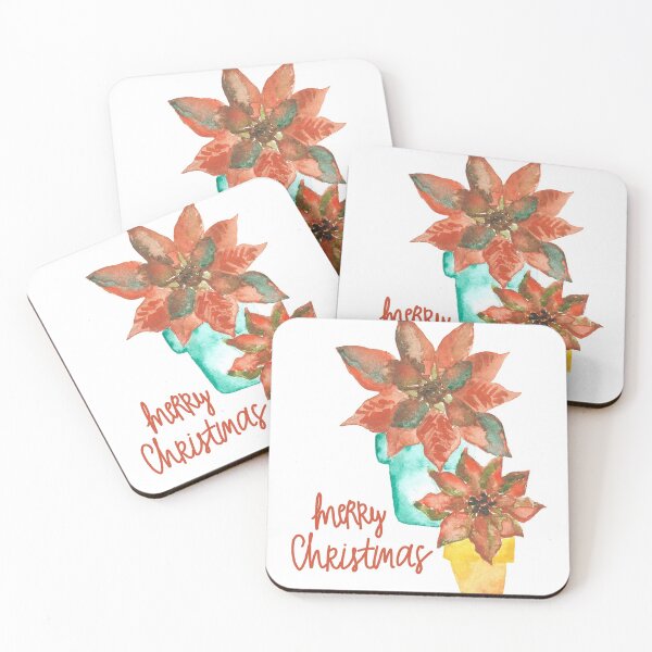 Item preview, Christmas Ponsettia Card designed and sold by ChristyBloom.
