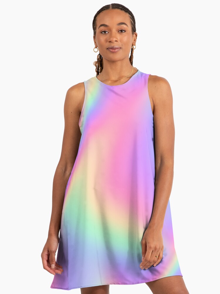 knee length dresses for ladies Multi Color Pastel Plaid A-Line Dress – Belles & Beaux® main image 0