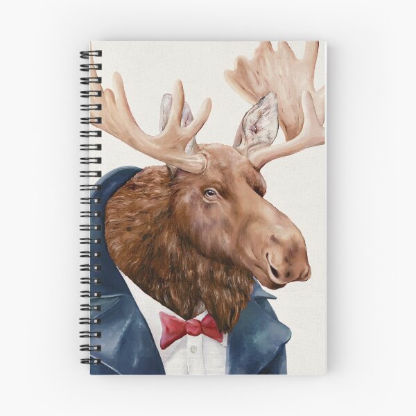 Item preview, Moose in Navy Blue designed and sold by AnimalCrew.
