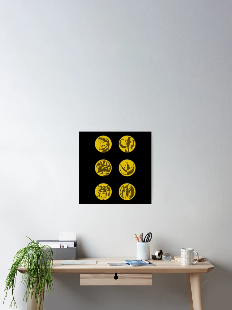 Thumbnail 2 of 3, Poster, MMPR Ranger Coins designed and sold by mapreduce.