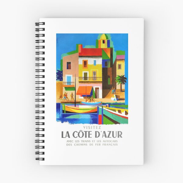 Item preview, 1963 Cote d'Azur French Riviera Vintage World Travel Poster designed and sold by retrographics.