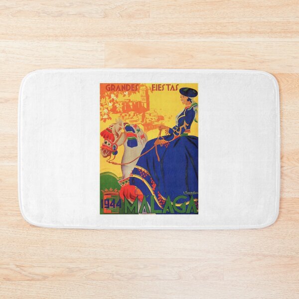 Item preview, 1944 Malaga Grandes Fiestas Spain Travel Poster designed and sold by retrographics.