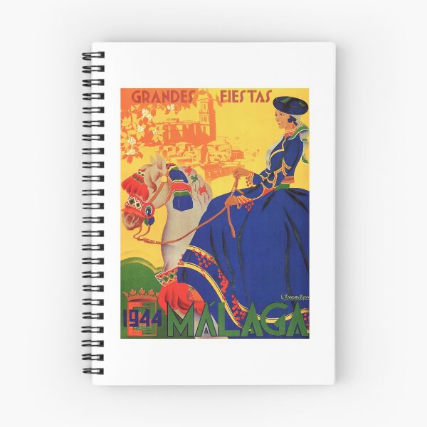 Item preview, 1944 Malaga Grandes Fiestas Spain Travel Poster designed and sold by retrographics.