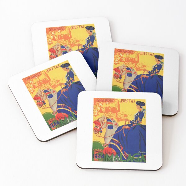 Item preview, 1944 Malaga Grandes Fiestas Spain Travel Poster designed and sold by retrographics.
