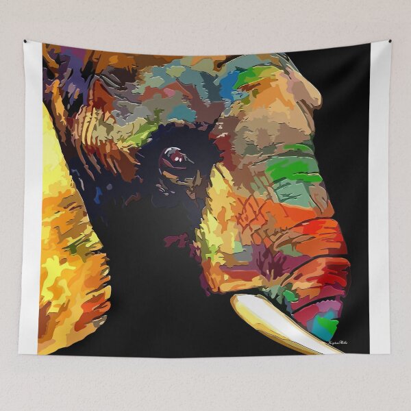 Item preview, colourful elephant art designed and sold by Animalhead.