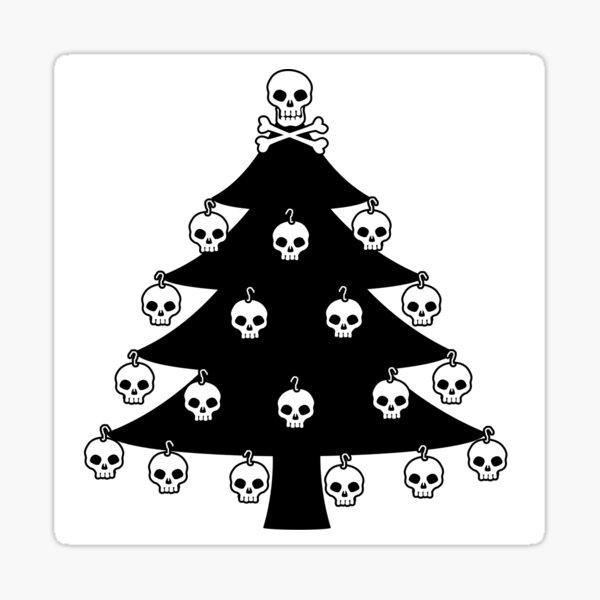 "Skull Christmas Tree" Sticker For Sale By OpheliaThree | Redbubble