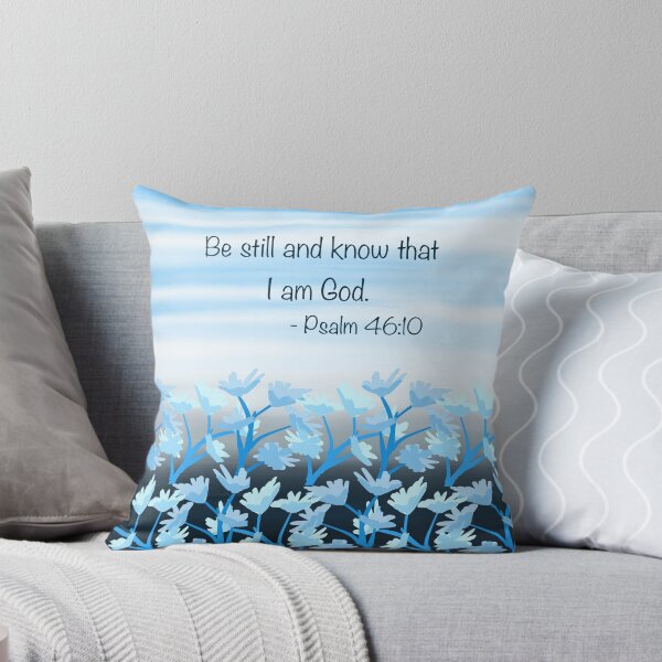 Item preview, Bible verse Psalm ch46 vs 10 blue flowers  designed and sold by Susaans-Art.