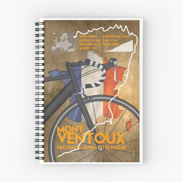 Item preview, Mont Ventoux Bedoin Provence France Cycling Trail Map Art Print 02 designed and sold by OuterShellUK.