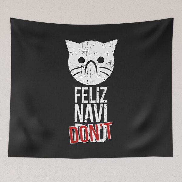 Item preview, Moody Cat Face Feliz Navi Don't - Angry Christmas designed and sold by deichmonster.