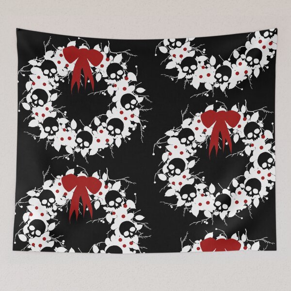 Item preview, Skull Holiday Wreath designed and sold by OpheliaThree.