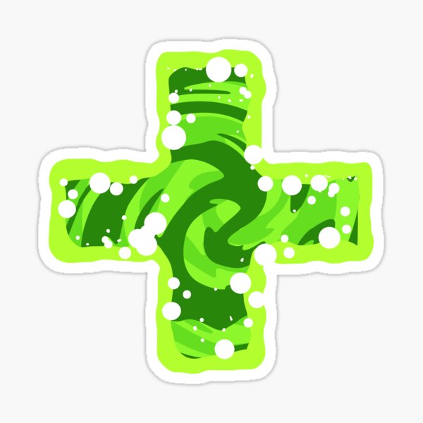 Rick and Morty Green Portal - Symbol Plus + Sticker