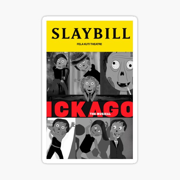 Broadway Zombie Ickago Slaybill Sticker