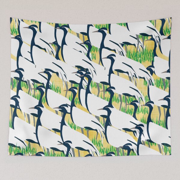 Item preview, Damsels of the Sky- Flock of Demoiselle Cranes designed and sold by winkeltriple.