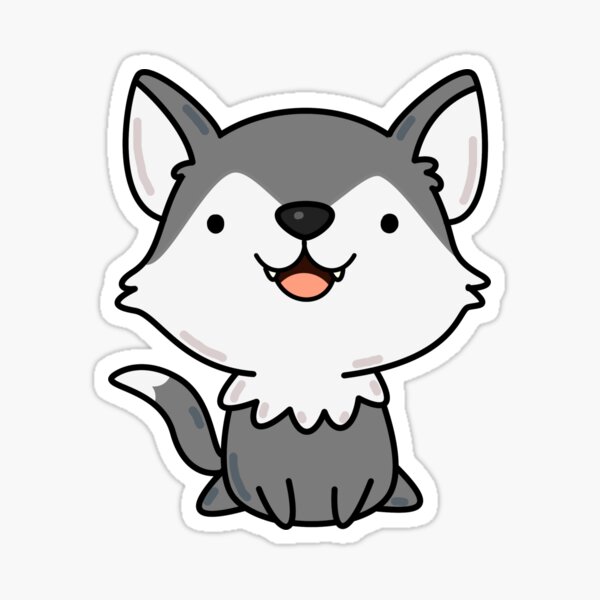 "Kawaii Wolf" Sticker for Sale by kawaiilife Redbubble
