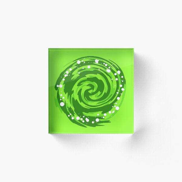 Portal Gun - Green Portal Acrylic Block