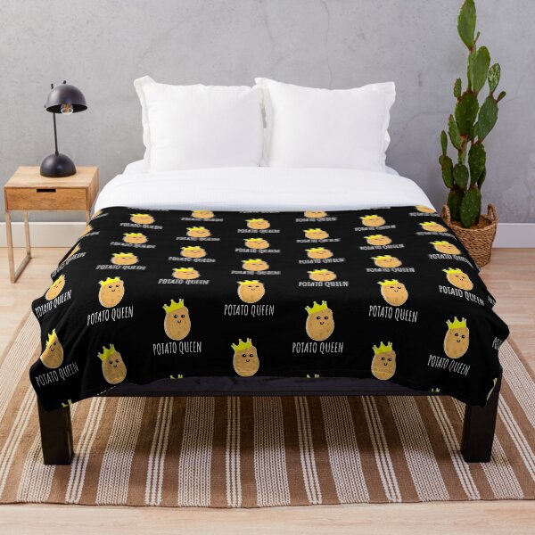 Potato Queen - Funny Potato Gift Throw Blanket