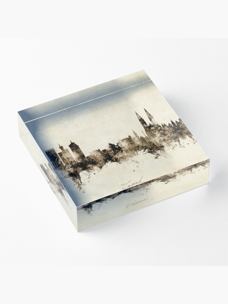 Alternate view of Zagreb Croatia Skyline Acrylic Block