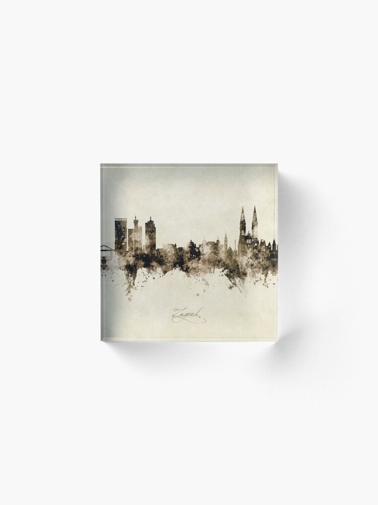Alternate view of Zagreb Croatia Skyline Acrylic Block