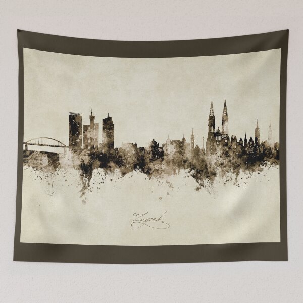 Item preview, Zagreb Croatia Skyline designed and sold by ArtPrints.