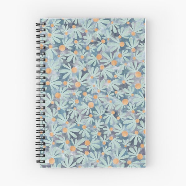 Item preview, Orange and Turquoise Floral Pattern designed and sold by ToiledeLina.