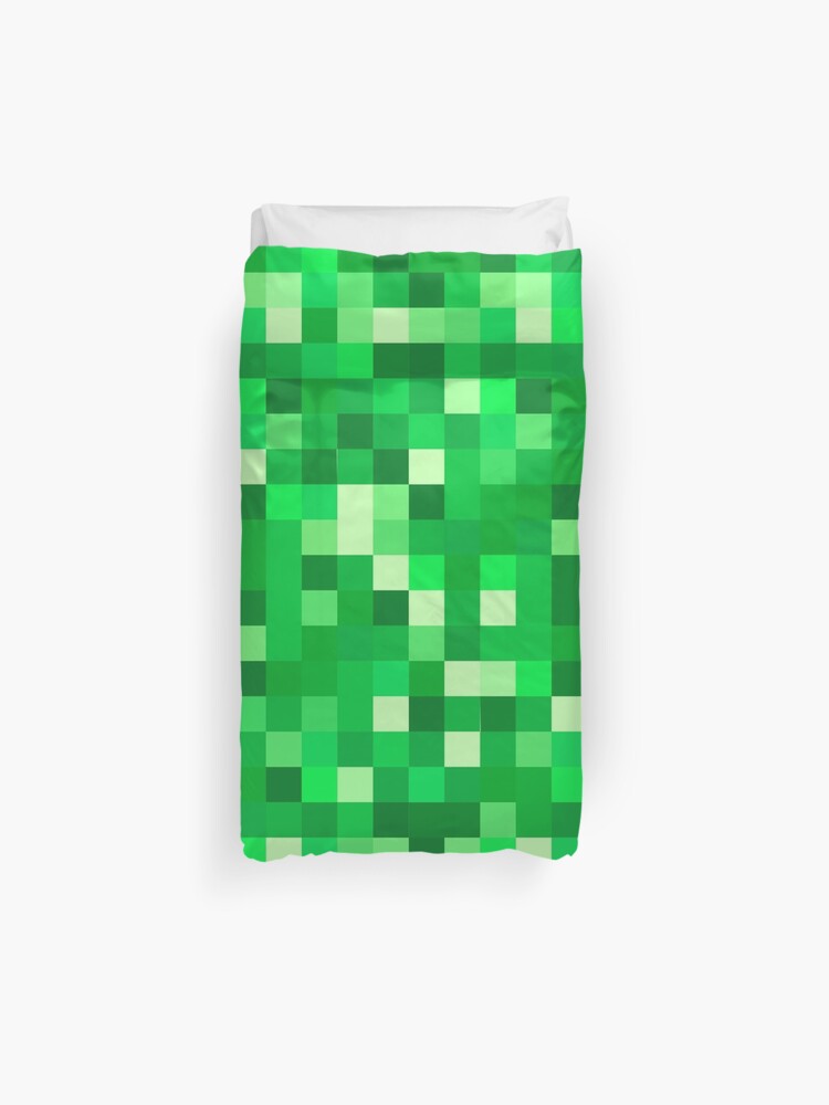 Creeper Pattern Minecraft Style Duvet Cover By Davatypegraphic