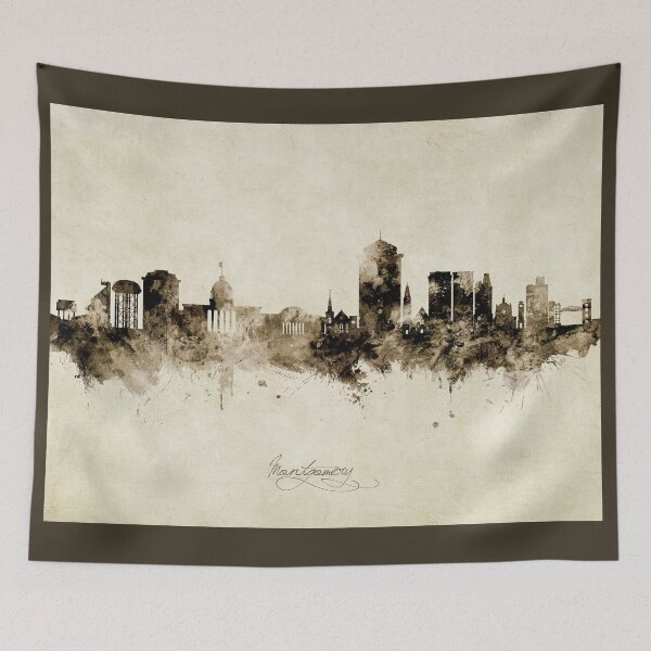 Item preview, Montgomery Alabama Skyline designed and sold by ArtPrints.