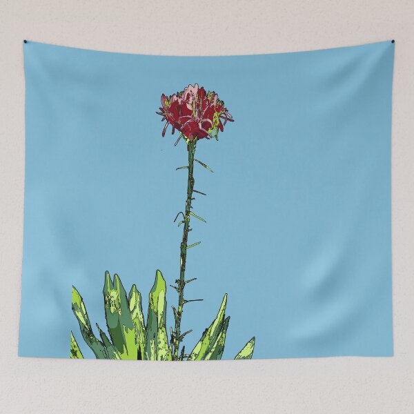 Item preview, Gymea Lily (Doryanthes excelsa) on Blue designed and sold by ChrissyWild.