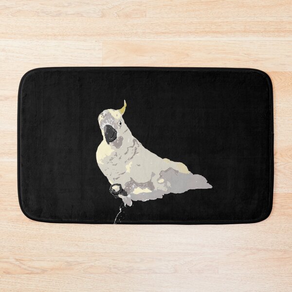 Item preview, Sulphur Crested Cockatoo (Cacatua galerita)  on black designed and sold by ChrissyWild.
