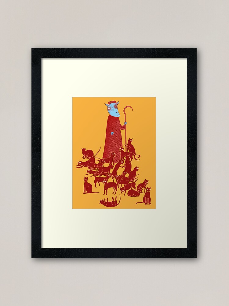 Thumbnail 2 of 7, Framed Art Print, Herding Cats designed and sold by SusanSanford.