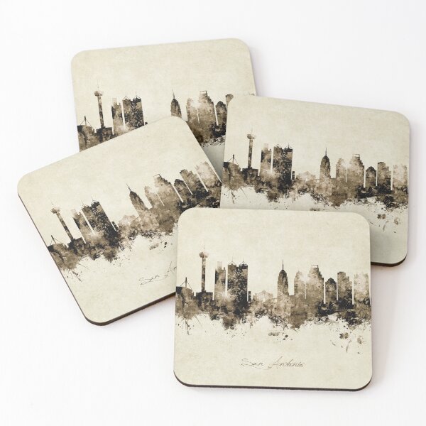 Aperçu de l'œuvre San Antonio Texas Skyline créée et vendue par ArtPrints.