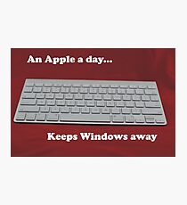 An Apple a day... keeps Windows away Photographic Print