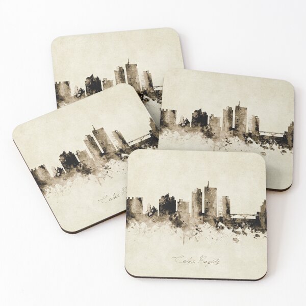 Item preview, Cedar Rapids Iowa Skyline designed and sold by ArtPrints.