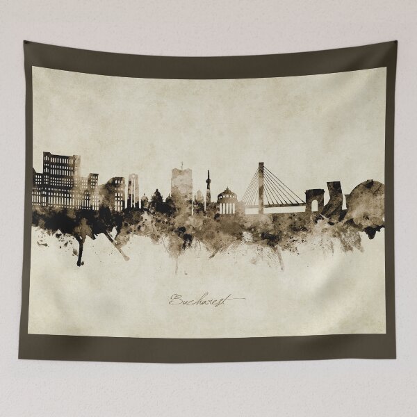 Item preview, Bucharest Romania Skyline designed and sold by ArtPrints.