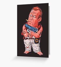 John McClane (Bruce Willis) - Akira Toriyama style Greeting Card