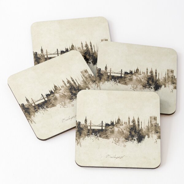 Item preview, Budapest Hungary Skyline designed and sold by ArtPrints.