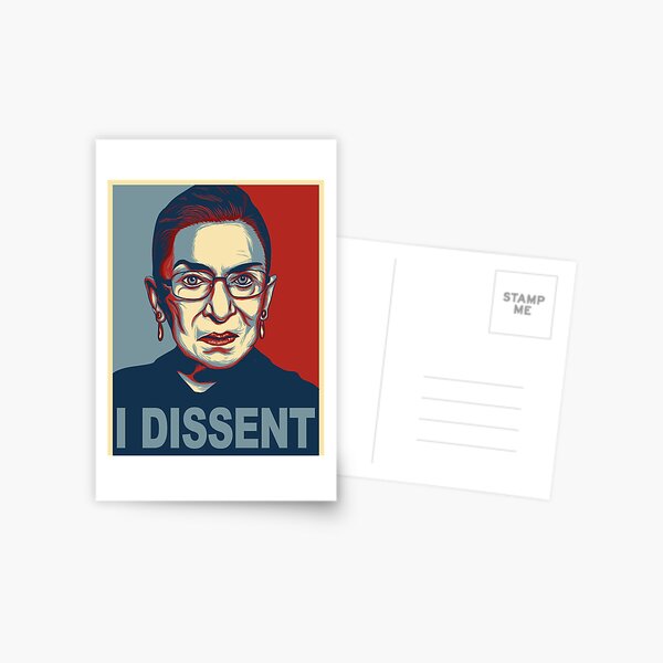 NOTORIOUS RBG ruth bader ginsburg i dissent Postcard