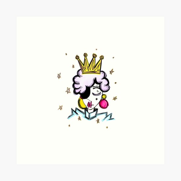 Eye-patch Queen Art Print