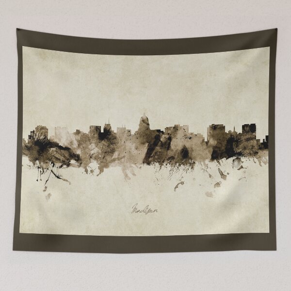 Artikelvorschau, Madison Wisconsin Skyline entworfen und verkauft von ArtPrints.