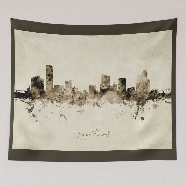 Item preview, Grand Rapids Michigan Skyline designed and sold by ArtPrints.