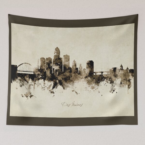 Item preview, Des Moines Iowa Skyline designed and sold by ArtPrints.