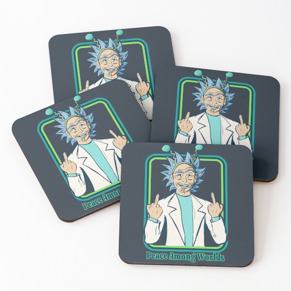 Rick and Morty | Retro Peace Among Worlds Coasters (Set of 4)