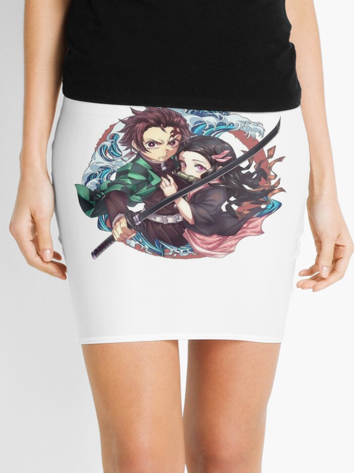 Demon Slayer Merch Mini Skirt By Ruthflowers Redbubble