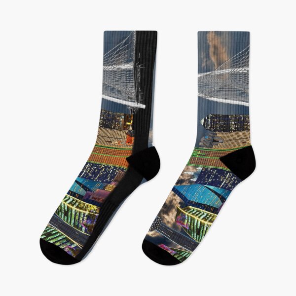 Item preview, Skyline of Mirrored Dallas Icons With Clouds designed and sold by Warren Paul Harris.