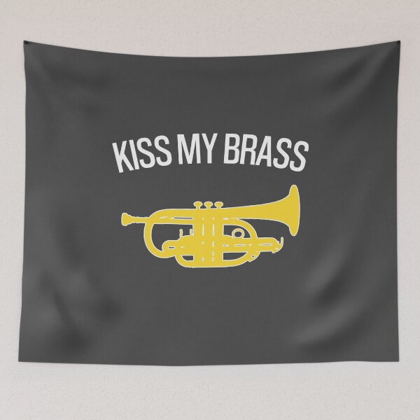Item preview, Cornet - KISS MY BRASS - Funny trumpet gift / Funny cornet gift designed and sold by HEJAshirts.