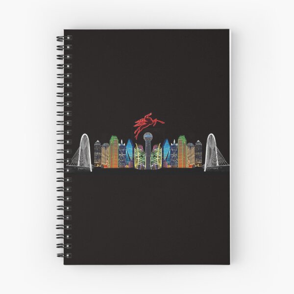 Item preview, Skyline de los iconos de Dallas espejado con fondo transparente designed and sold by Warren Paul Harris.